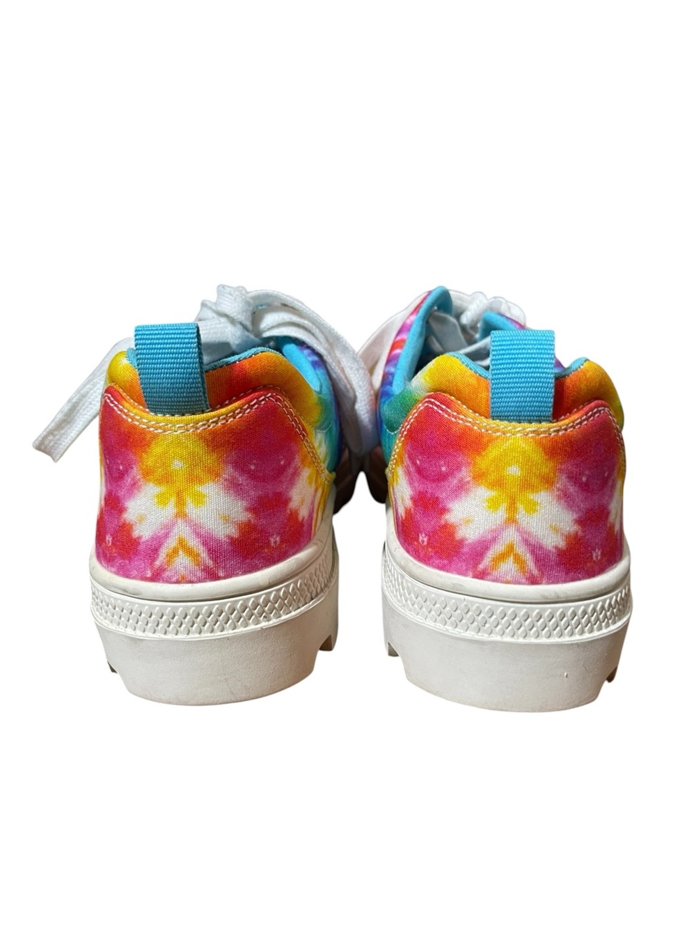 Skechers Tie Dye Lug Sole Sneakers Rainbow Canvas Shoes Size 9.5 - Picture 4 of 9